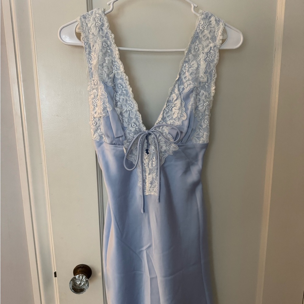 Princess Polly Light Blue Lace Mini Dress
